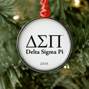 Ornamento De Metal Logotipo Clássico Delta Sigma Pi