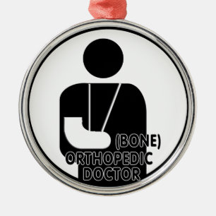 ORNAMENTO DE METAL LOGOTIPO DO MÉDICO ORTOPEDIC (OSSO)