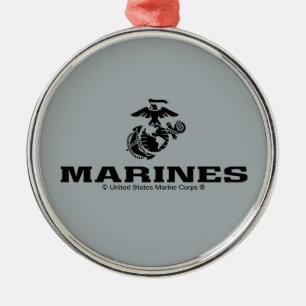 Ornamento De Metal Logotipo preto empilhado do USMC