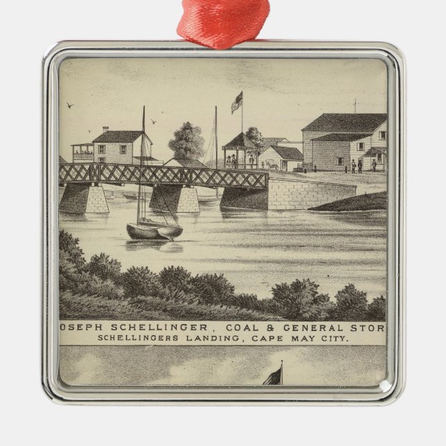 Ornamento De Metal Loja Schellinger e Ocean House (Frente)