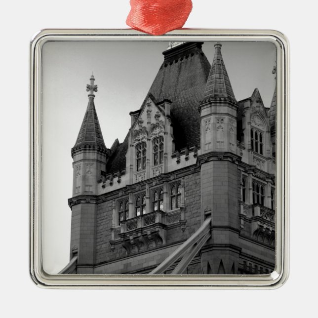 Ornamento De Metal London Tower Bridge Close-up (Frente)