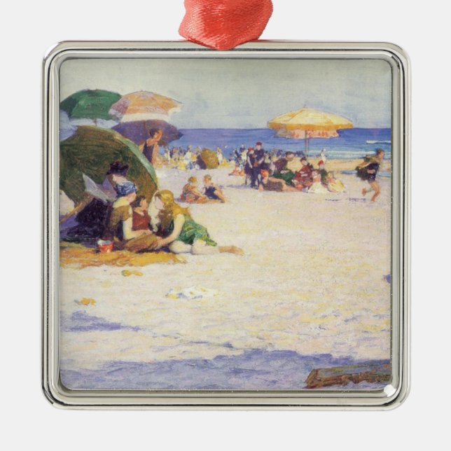 Ornamento De Metal Long Beach (Nova Iorque) (Frente)