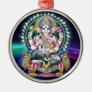 ORNAMENTO DE METAL LORD GANESH HINDU DEUS