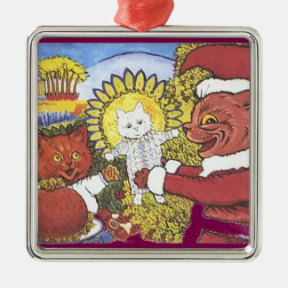 Ornamento De Metal Louis Wain Christmas Cats 