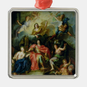 Ornamento De Metal Louis XIV coroado pela glória, c.1686