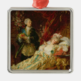 Ornamento De Metal Louis XV e senhora Dubarry