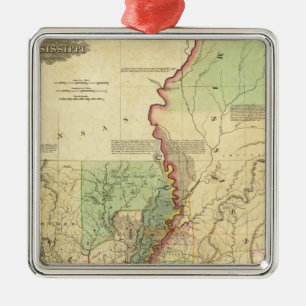 Ornamento De Metal Louisiana e Mississippi