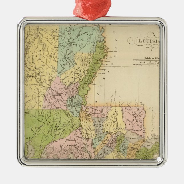 Ornamento De Metal Louisiana E.U. (Frente)