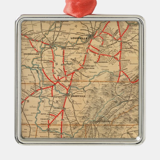 Ornamento De Metal Louisville e Nashville Railroad (Frente)