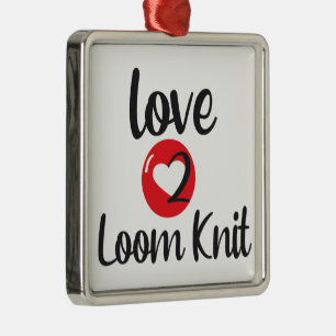 Ornamento De Metal Love 2 Loom Knit