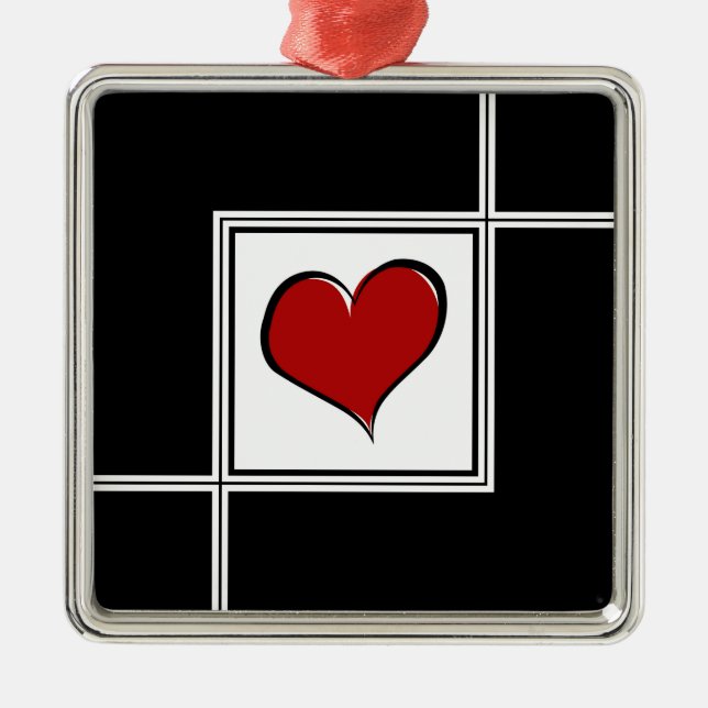 Ornamento De Metal Love design (Frente)