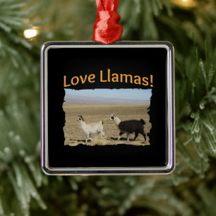 Ornamento De Metal Love Lhams - Melhores Amigos