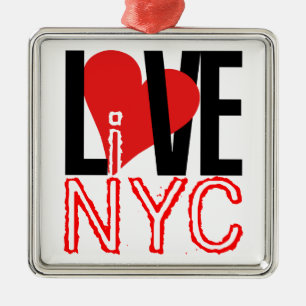Ornamento De Metal Love NYC Live In NYC Ornament