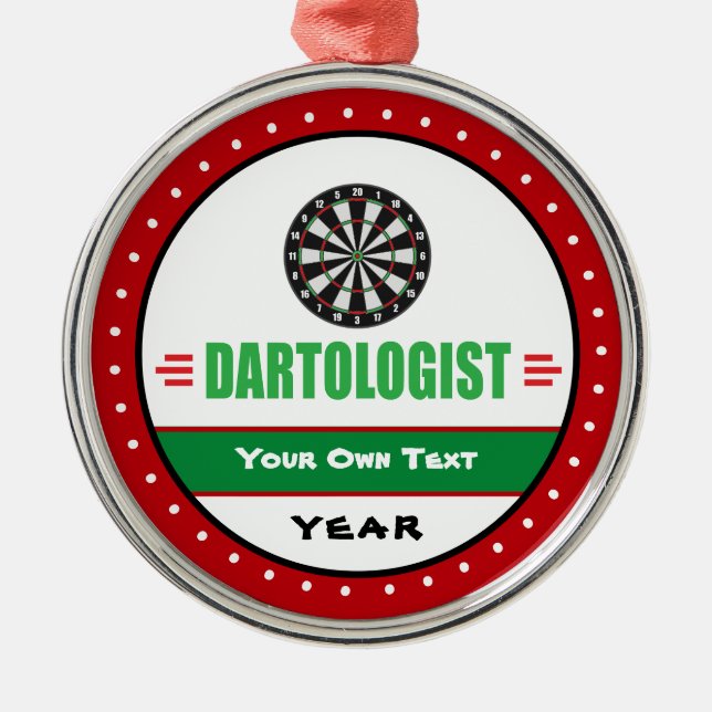 Ornamento De Metal Lover Engraçado do Jogo Dart (Frente)