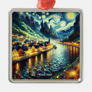 Ornamento De Metal Lua de Fantasy Cute River