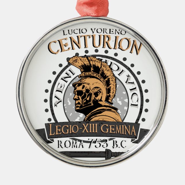 Ornamento De Metal Lucius Voreno, um famoso Centurião Romano (Frente)