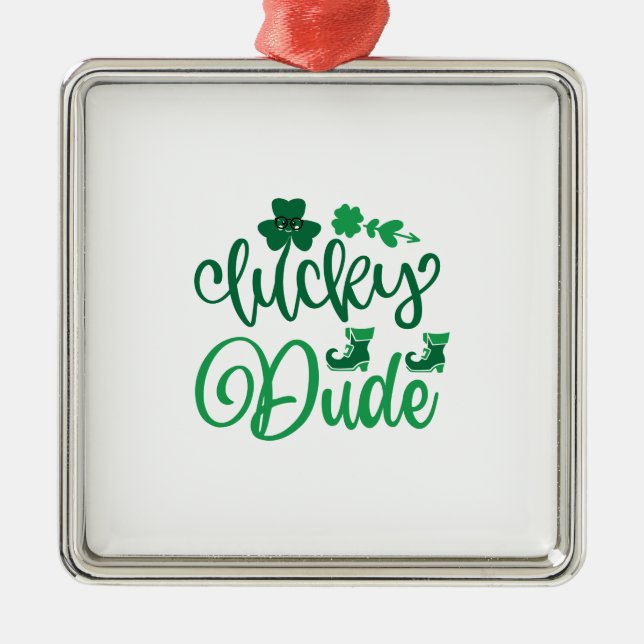 Ornamento De Metal Lucky Dude (Frente)