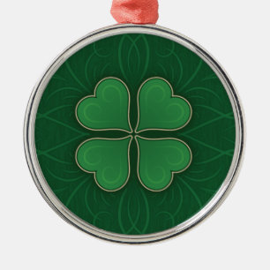 Ornamento De Metal Lucky Shamrock