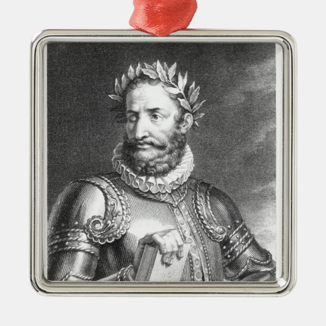 Ornamento De Metal Luiz Vaz de Camoes gravado por B. Roger (Frente)