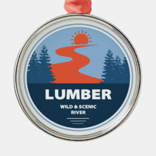 Ornamento De Metal Lumber Wild E Scenic River