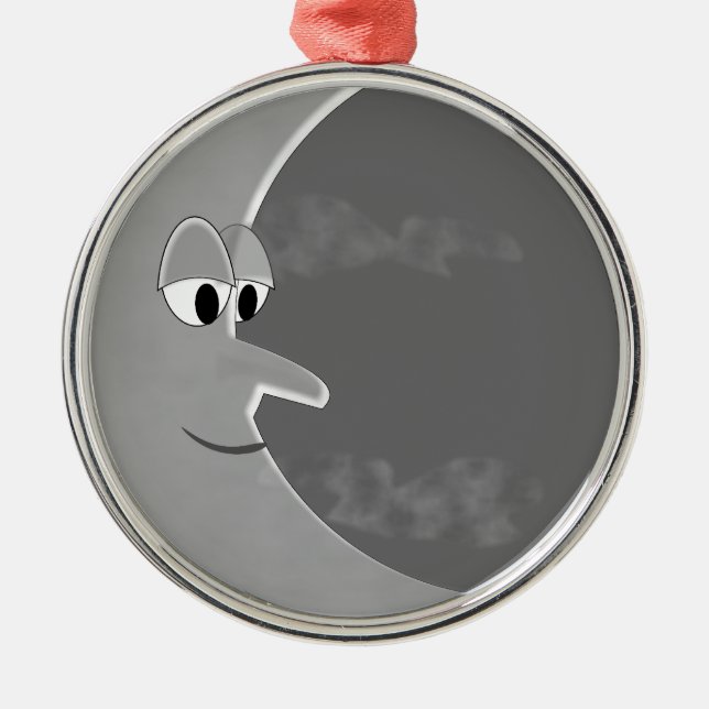 Ornamento De Metal Luna (Frente)