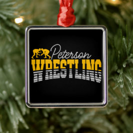 Ornamento De Metal Lutador da Equipe da Luta da Escola de NOME Person