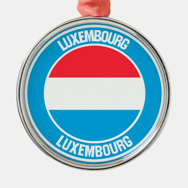 Ornamento De Metal Luxemburgo Round Emblem (Frente)