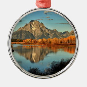Ornamento De Metal Luz adiantada em Wyoming na curvatura de Oxbow
