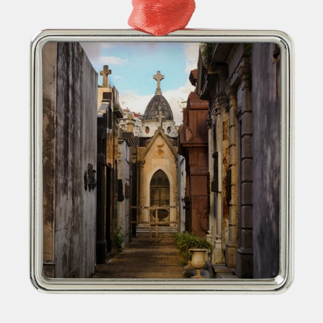 Ornamento De Metal Luz da noite no cemitério de Recoleta (Frente)