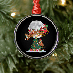 Ornamento De Metal Luzes de árvore de Natal, Papai Noel engraçado and