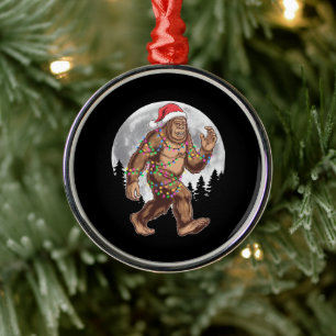 Ornamento De Metal Luzes de Natal do Papai Noel Pé Grande Árvore de N