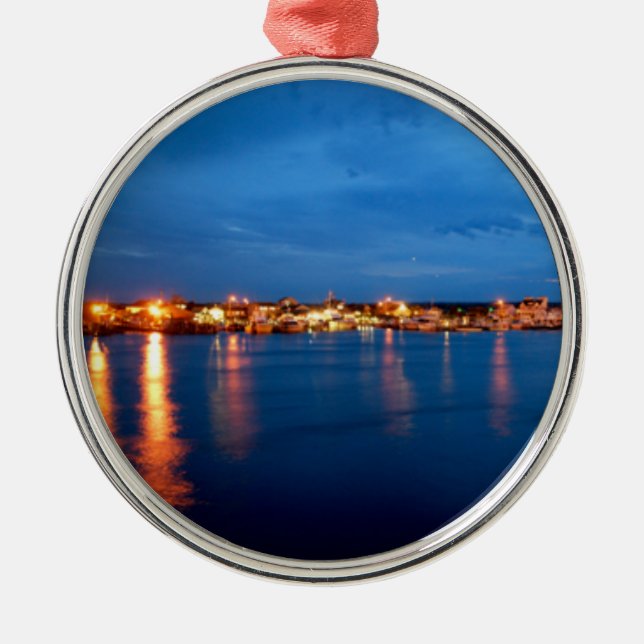 Ornamento De Metal Luzes Na Água (Frente)