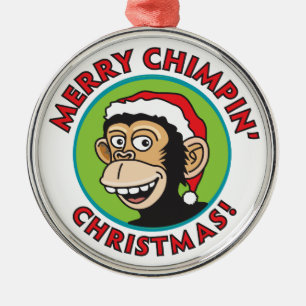 Ornamento De Metal Macaco de Papais noeis Jolly