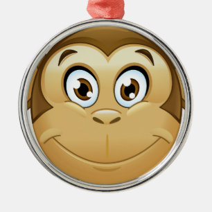 Ornamento De Metal macaco emoji