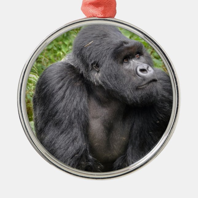 Ornamento De Metal Macaco Feliz (Frente)