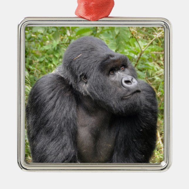 Ornamento De Metal Macaco Feliz (Frente)