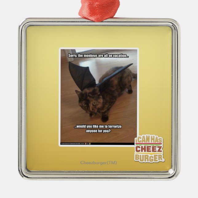 Ornamento De Metal Macacos em férias (Frente)