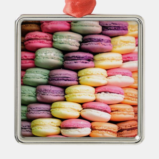 Ornamento De Metal Macaron Francês Bonito (Frente)
