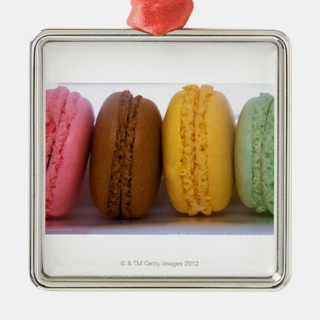 Ornamento De Metal Macarons franceses importados do gourmet (Frente)