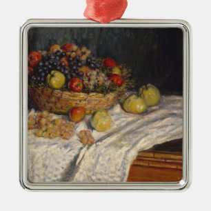 Ornamento De Metal Maçãs e uvas