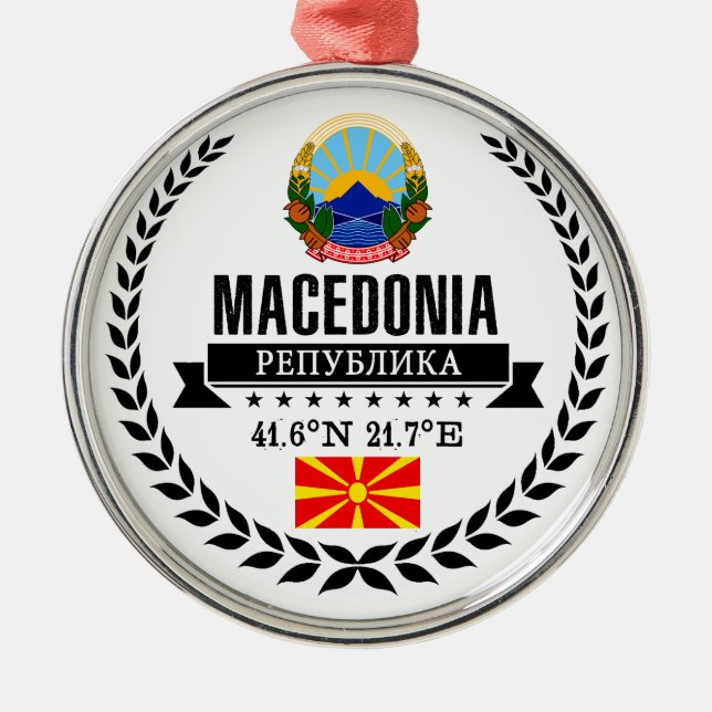 Ornamento De Metal Macedônia (Frente)