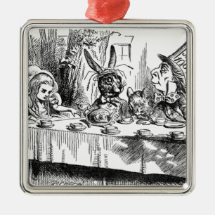 Ornamento De Metal Mad Hatter