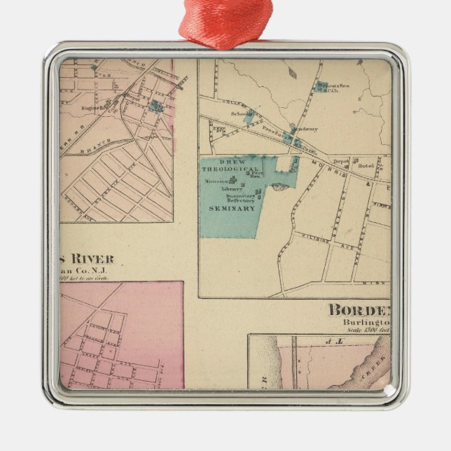 Ornamento De Metal Madison, Bordentown, NJ (Frente)