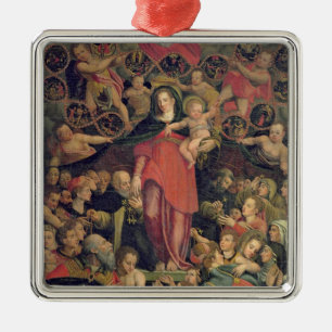 Ornamento De Metal Madonna do rosário, c.1569 (óleo em canvas)