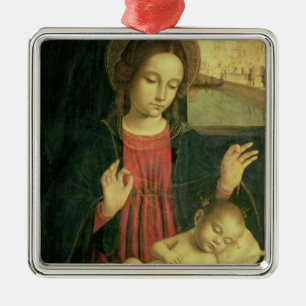 Ornamento De Metal Madonna e criança