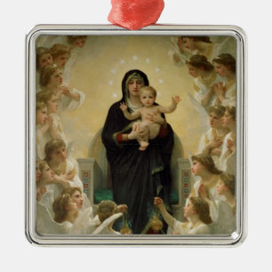 Ornamento De Metal Madonna e criança