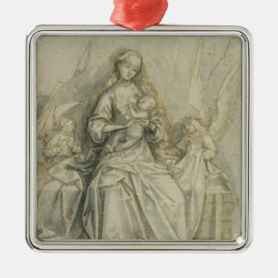 Ornamento De Metal Madonna e criança 3