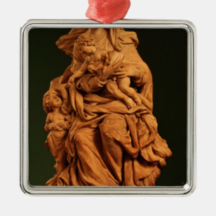 Ornamento De Metal Madonna, Jesus e St John o baptista