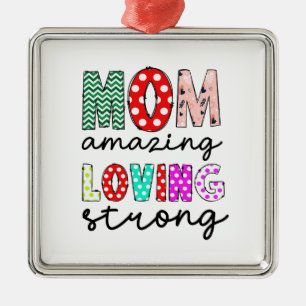 Ornamento De Metal Mãe Adorável Forte