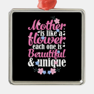 Ornamento De Metal Mãe Bonita E Única